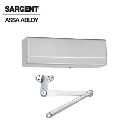 Sargent 281 Series Surface Mechanical Closer Heavy Duty Parallel Arm with Compression Stop Sprayed Aluminum SRG-281-CPS-EN
